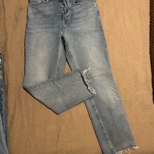 GRLFRND High Rise Light Blue Jeans